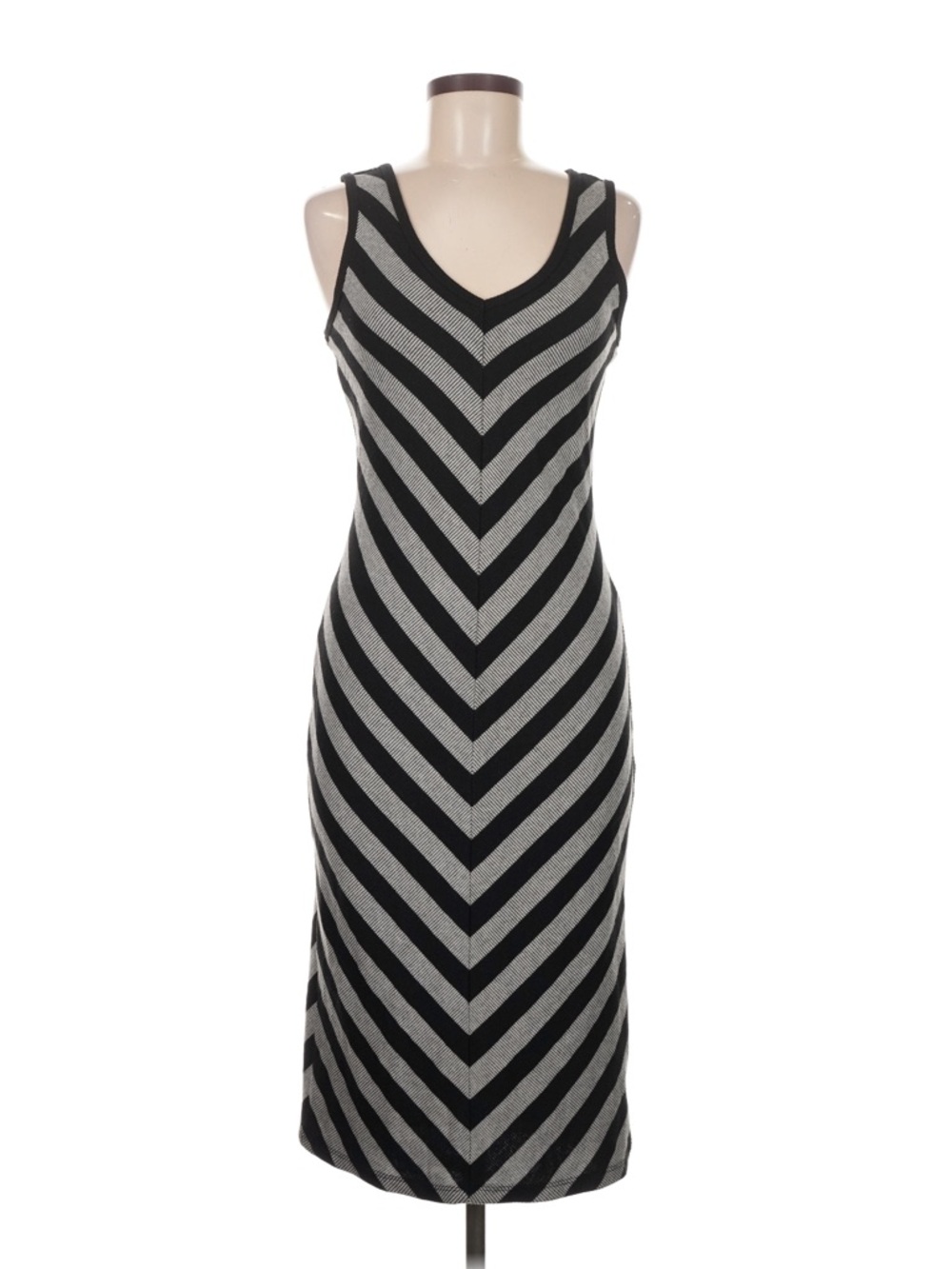 NEW Target Mossimo Sleeveless V-Neck Chevron Midi Dress Size Medium